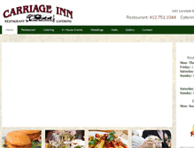 Tablet Screenshot of carriageinncatering.com
